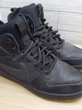 Nike Ebernon Winter Mid Black Gum Basketball Shoes Men's 8